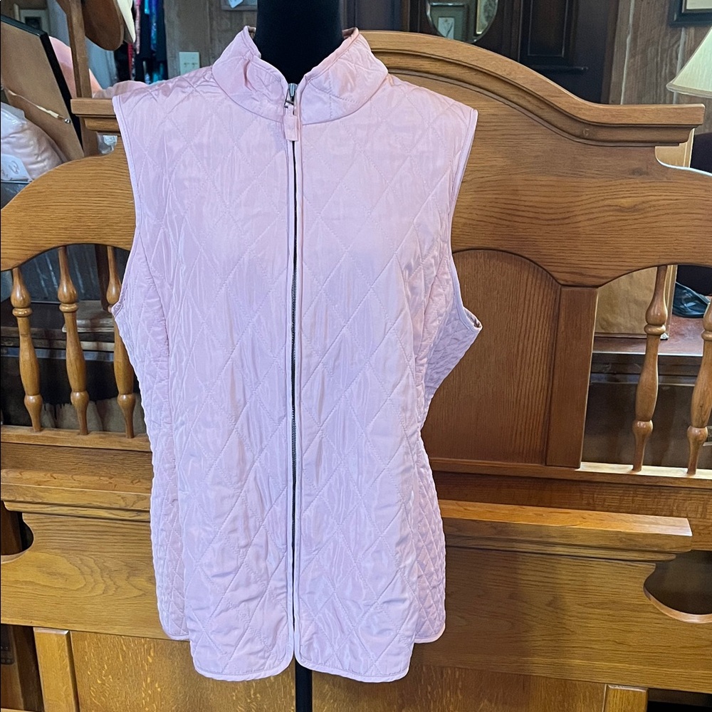 Talbots XL Blush Pink Quilted Vest